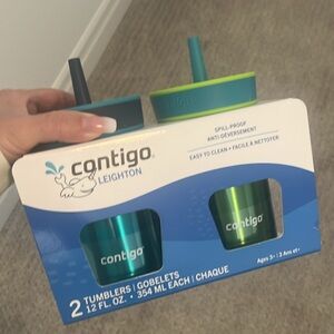 Contigo Kids Blue and Green Tumblers
